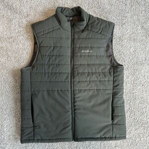 Eddie Bauer Vest Men's L Olive Lightweight Puffer (EB000793)
